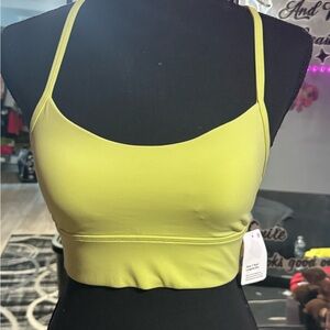 NWT lululemon athletica Flow & Nulu Yellow Longline Sports Bralette